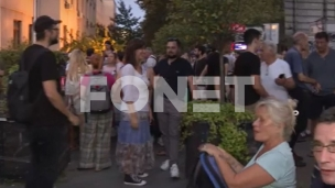 Protest ispred Pravnog 
